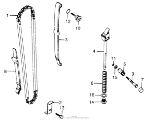 XL175 Cam chain + tensioner