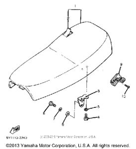 XT550K Сиденье