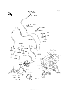 KLE650 Тормозные трубки