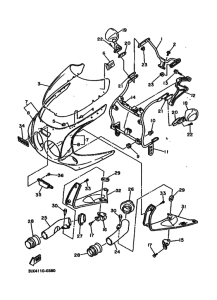 FZR1000 FZR1000A Cowling comp