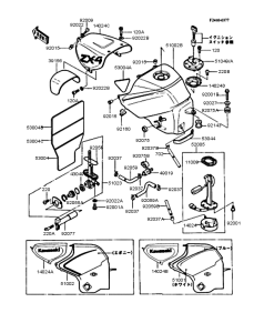 ZX400 Топливный бак