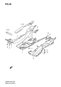 AN400 (ABS) Щиток облицовочный задний