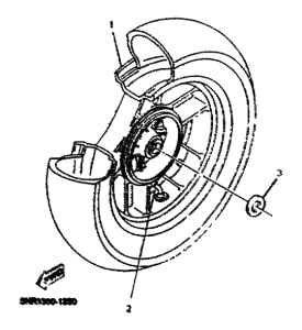 YP125E Rear wheel complete assy