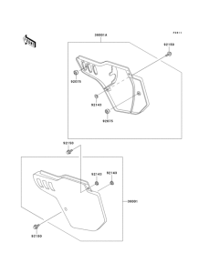 KX500 Боковые обтекатели