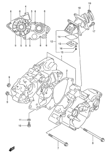 RM80 Картер двигателя