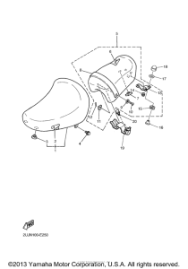 XV250VC Сиденье