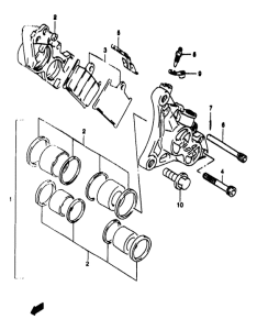 GSF1200S (ABS) Передний суппорт