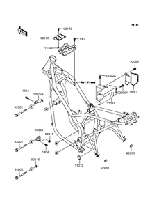 KLE250 Рама ,крепежные детали