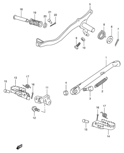 TS125 Stand - footrest