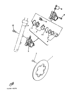 RD125LC Front brake. caliper
