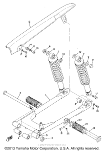 RD200B Rear arm rear cushion chain case