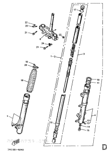 DT125 Передняя вилка