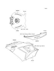 ZX1400 Decals(green)(c9f)