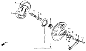 XL250R Front brake panel 82-83