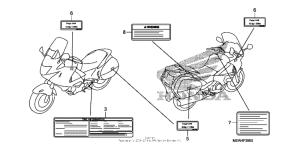 NT700V (ABS) Лейбл предостережения