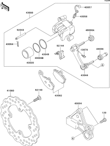 ZX600 Задний тормоз