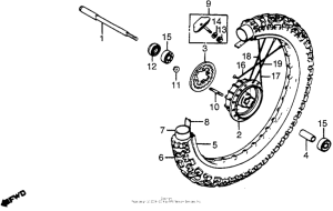 XR200R Переднее колесо