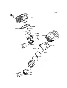 VN900 Цилиндр и поршни