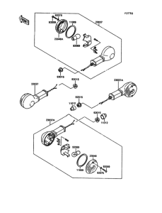 VN1500 Задний фонарь