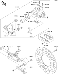 VN1600 Задний тормоз