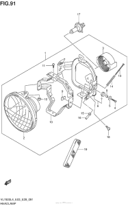 VL1500B Headlamp (Vl1500L4 E28)