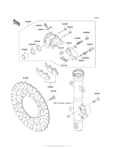EX250 Передний тормоз