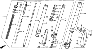 CR500R Вилка передняя