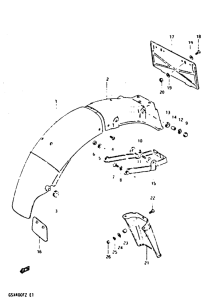 GSX400 Заднее крыло