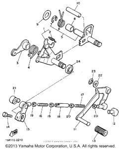 XJ750K Shift shaft pedal