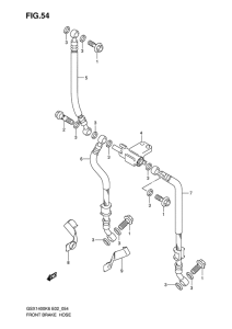 GSX1400 Передние тормозные трубки