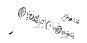 SGX50 Drive face /  kick starter spindle