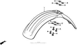 CR500R Переднее крыло