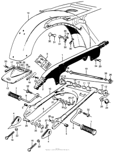 CB72 Swingarm + rear fender