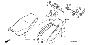 CB750F Seat / rear cowl