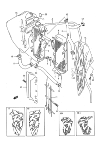 RM125 Радиатор