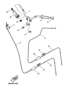 YQ50 Steering handle. cable