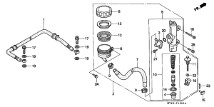 VFR750F Rr. brake master cylinder