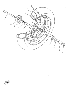 CY50R Переднее колесо