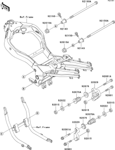 ZX1100 Рама ,крепежные детали