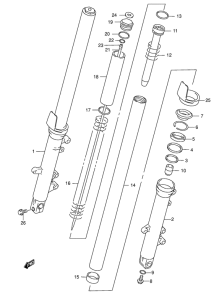 GSX600 Передняя вилка