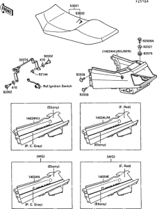 ZX750 Seat(1 / 2)(zx750-f2 / f2a)