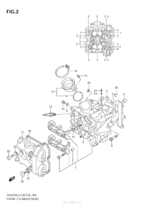 DL650 (ABS) Передняя головка цилиндров