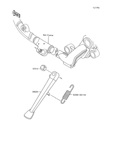 VN1500 Подножка