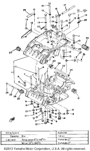RD400F Картер двигателя