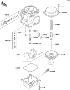 ZR1100 Карбюратор в разборе