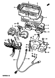 GSX550 Speedometer-tachometer
