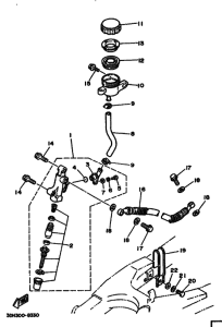 RZ350 RZ350A Задний тормозной цилиндр