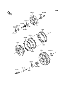 KX125 Сцепление