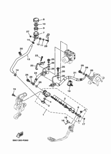 MTM850 Задний торм цилиндр