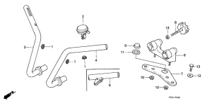 Z50J Handle pipe / top bridge